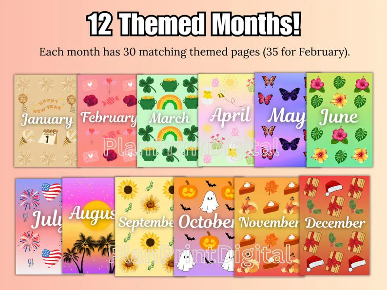 2026 Premade Bullet Journal Bundle | Undated Bullet Journal Pages | Bullet Journal Template | Printable Digital Bullet Journal Kit