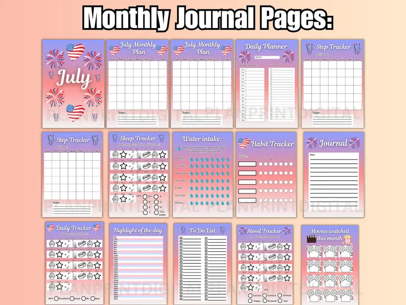 2026 Premade Bullet Journal Bundle | Undated Bullet Journal Pages | Bullet Journal Template | Printable Digital Bullet Journal Kit