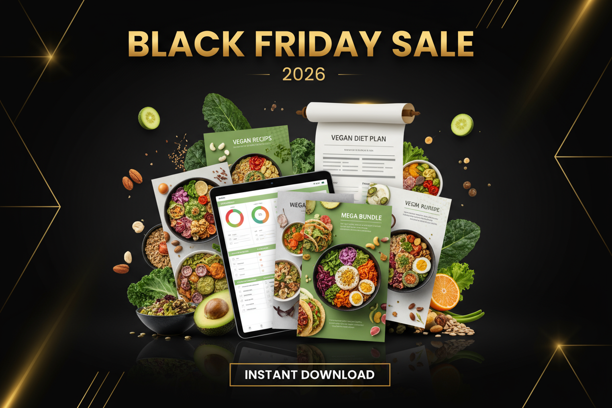 Proven Diet Plan & Recipes - Black Friday Sale - Instant Download - Vegan Mega Bundle - 2026 Printable Digital Bullet Journal Bundle